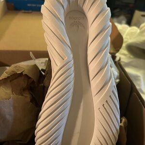 Adidas Brown and White Knit Sneakers